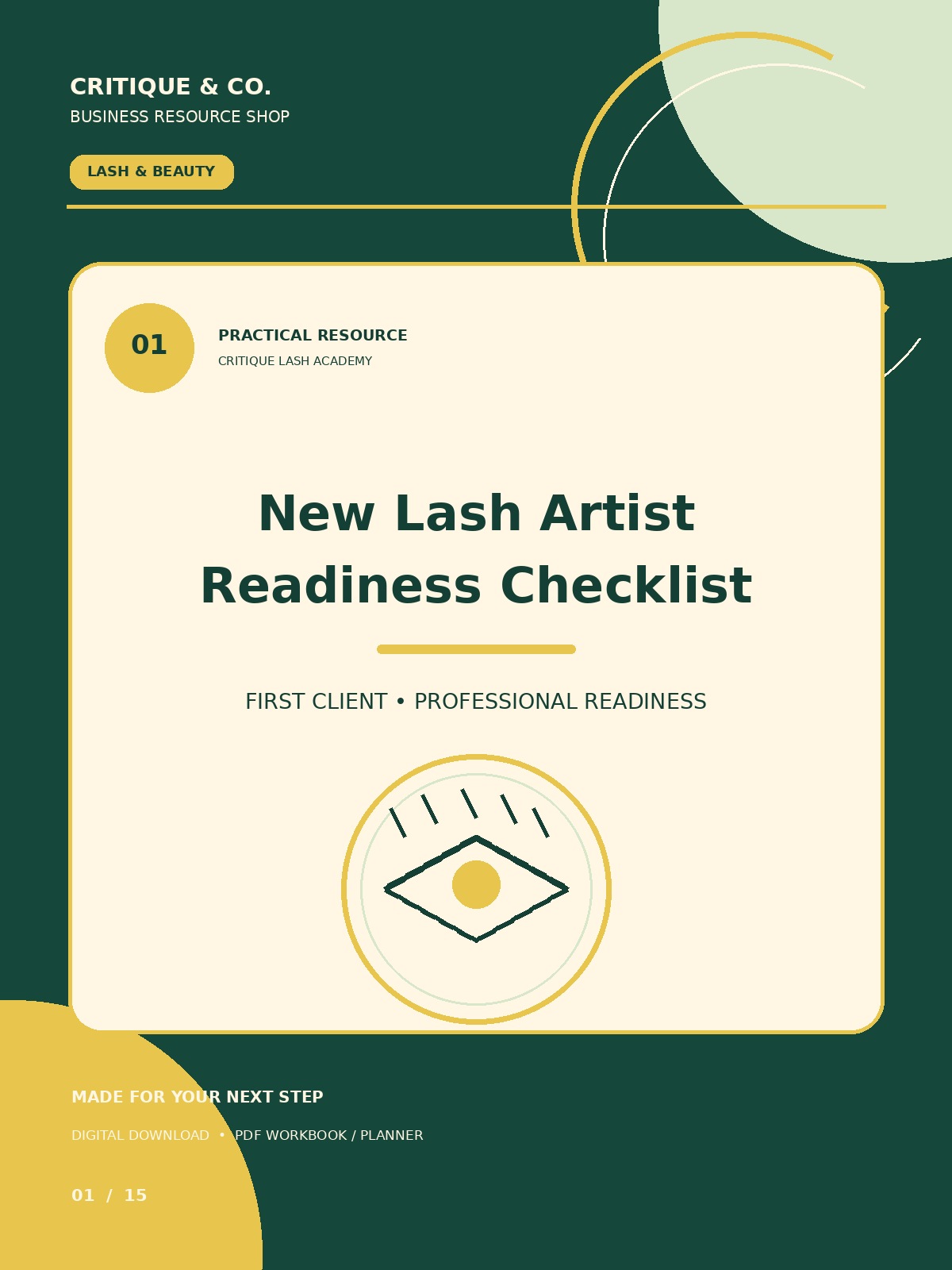 New Lash Artist Readiness Checklist cover