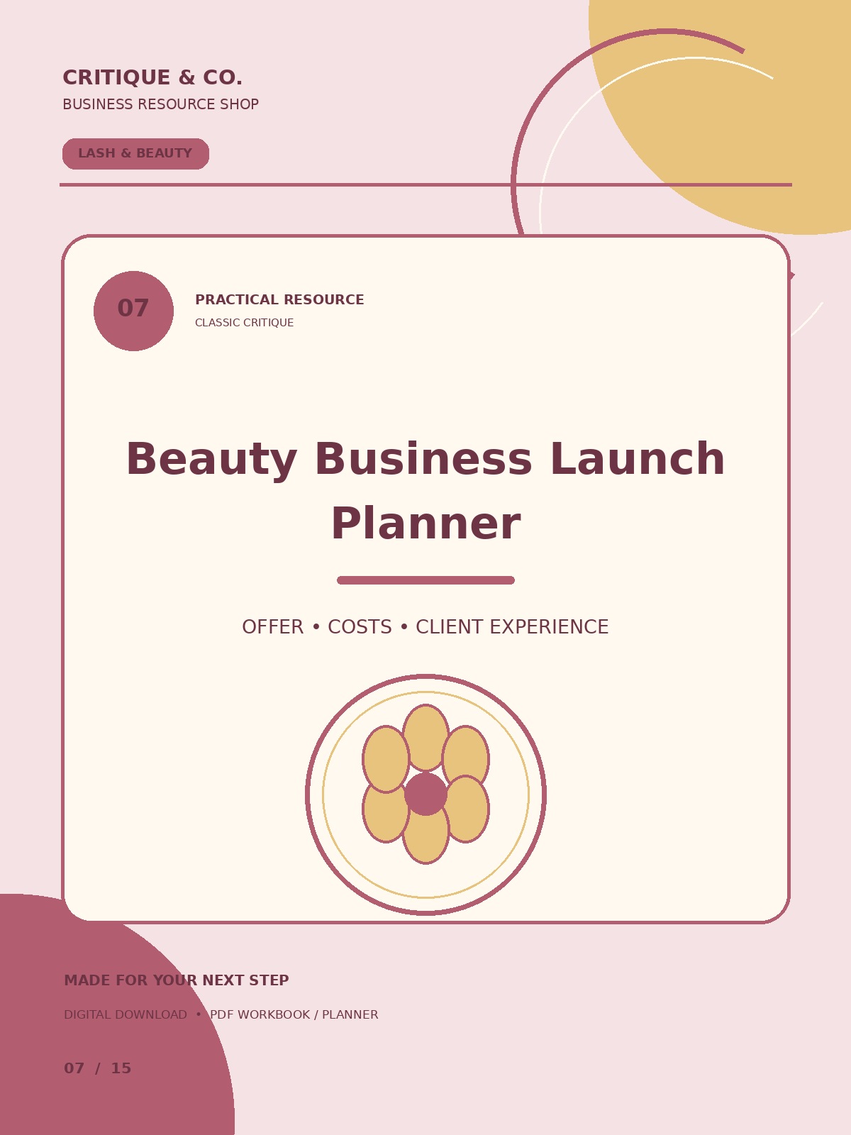 Beauty Business Launch Planner cover
