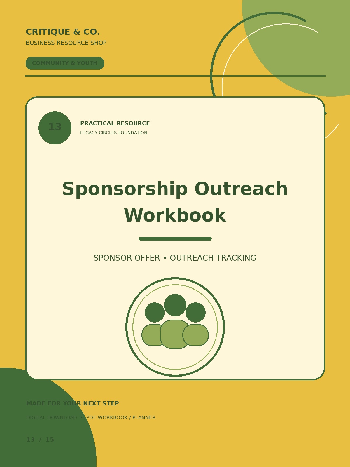 Sponsorship Outreach Workbook cover